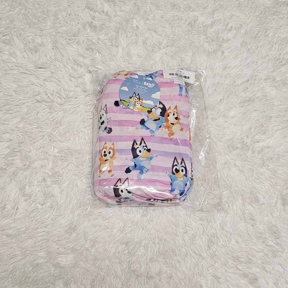 Little Sleepies PINK BLUEY DANCE ALL DAY Twin Sheet Set NIB NEW